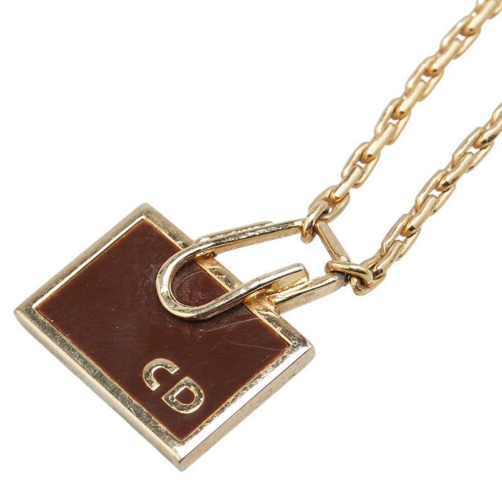 Dior Logo Plate Necklace